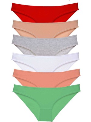 Leopardess 6 adet Süper Eko Set Likralı Kadın Slip Külot