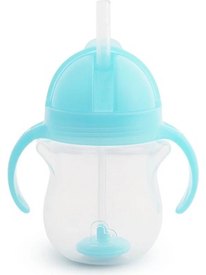 Munchkin Tıklama Kilitli  Uçlu Pipetli Alıştırma Bardağı, 6AY+, 207ML, Mavi, 1 Adet