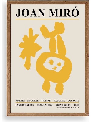 Marsilyan Joan Miro Ahşap Çerçeveli Tablo 30 x 42