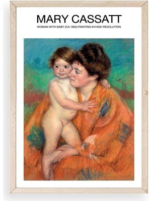 Marsilyan Mary Cassatt Ahşap Çerçeveli Tablo 17 x 23