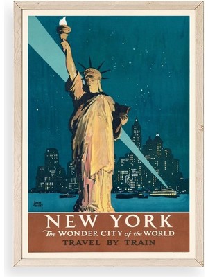 Marsilyan New York Ahşap Çerçeveli Tablo 50 x 70
