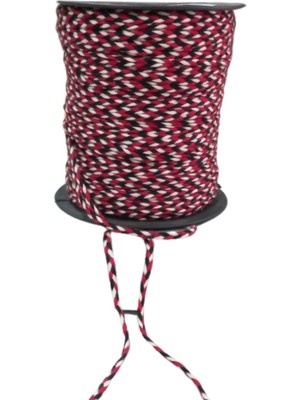 Marsilyan Bileklik Ipi, Hediye Paketleme Ipi, Şans, Bereket, Aşk, Şifa, Güç 10 mm Pamuk  10 Metre Kırmı