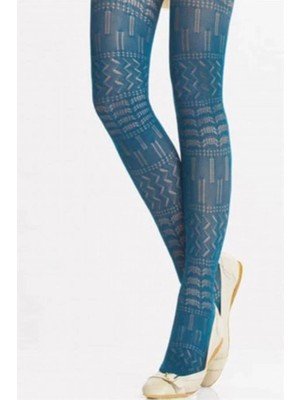 Marsilyan Daymod Daisy File Desenli Kadın Külotlu Çorap