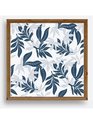 Marsilyan Yaprak Ahşap Çerçeveli Tablo 23 x 23