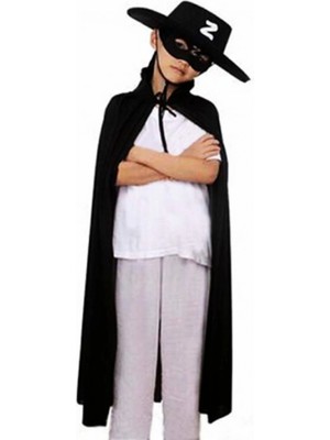 marsilyan- çocuk boy  pelerin + şapka + maske kostüm seti