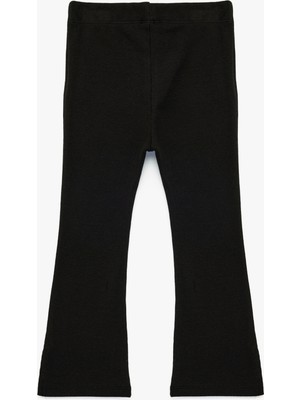 Koton Pamuklu Cepli Yırtmaç Detaylı Ispanyol Paça Tayt