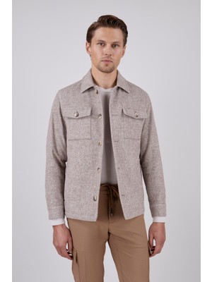 Paco Romano Erkek Bej Bebe Yaka Mont