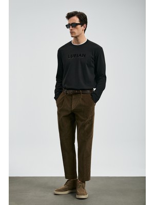 Lufian Federıc Kadife Erkek Chino Pantolon Comfort Fit Deve Tüyü