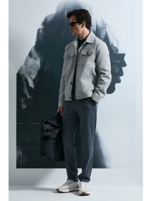 Lufian Sterno Smart Erkek Chino Pantolon Slim Fit Siyah