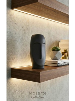 Mosarte Stoneface Series Minimalist Soyut Yüz Vazo / Heykel – Modern Dekoratif Obje