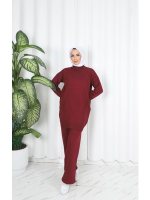 Nisum Moda Asimetrik Şeritli Merserize Takım