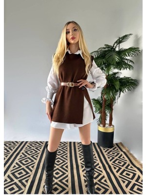 New Station New Statıon Süveter Triko Gömlek Elbise Kemer Takım