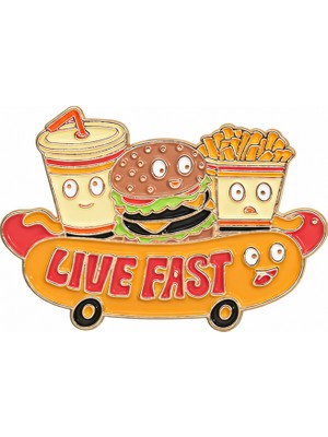 SPELT Fast Food Broş Hamburger Patates Hot Dog Rozet Pin