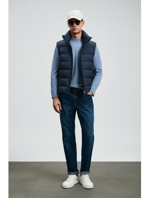 Lufian Santo Spor Jean Erkek Pantolon Straight Fit Mavi