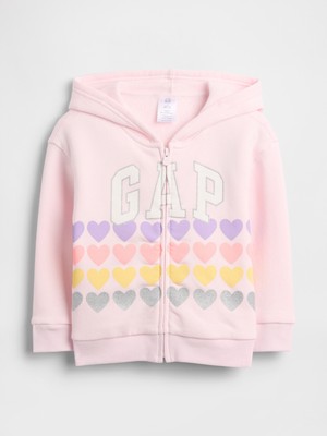 Gap Kız Bebek Pembe Gap Logo Fermuarlı Sweatshirt