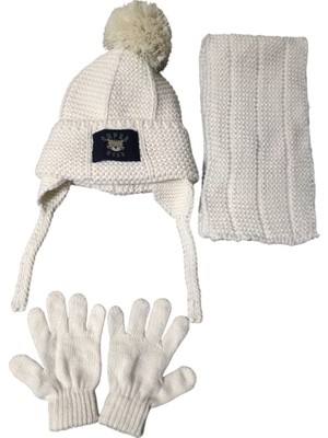 Aware Time Kitti 1-4 Yaş Erkek Bebek & Çocuk Içi Polarlı Atkı Bere Eldiven 3'lü Takım