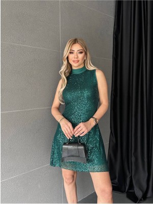 New Station Pulpayet Arkadan Bağlamalı Elbise