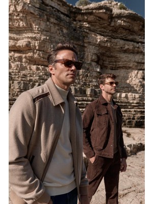 Paco Romano Erkek Bej Kaşe Mont