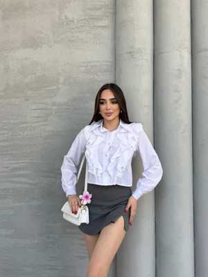 New Station Fırfır Detay Gömlek