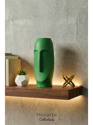 Mosarte Stoneface Series Minimalist Soyut Yüz Vazo / Heykel – Modern Dekoratif Obje