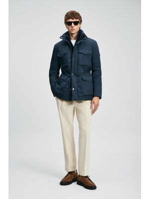 Lufian Edgar Kaz Tüyü Erkek Mont Siyah