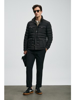 Lufian Danıel Kaz Tüyü Erkek Mont Siyah