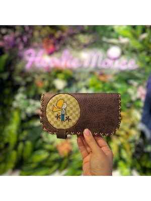 Y.küçük Prens Figürlü Büyük Cüzdan Etnik Bohem Retro Vintage Style - Kahve