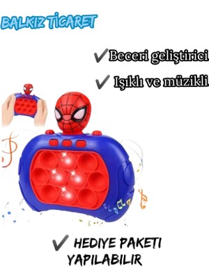 Kids Elektronik Popit, Işıklı Sesli Popit, El Göz Koordinasyonu, Beceri Geliştirici Popit