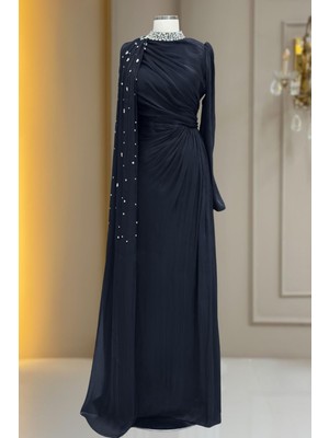 Amine Hüma Helen Abiye Elbise Siyah