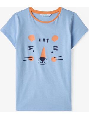 Penti Mavi Erkek Çocuk Cute Tiger 2'li Pijama Takımı