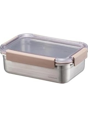 Starseven LocknLock Paslanmaz Çelik Fırın & Saklama Kabı Dörtgen Kilitli 1 Lt - Kahverengi