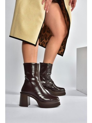 Fox Shoes V272784260 Kahverengi Rustik Kalın Topuklu Kadın Bot