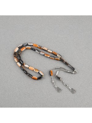 Lapisdo Galalit Alpaka Püsküllü Arpal Kesim 7X12MM Tesbih
