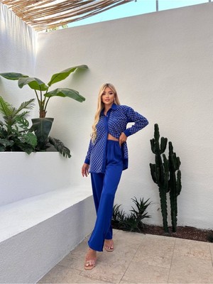 New Station New Statıon Taşlı Gömlek Pantolon Takım