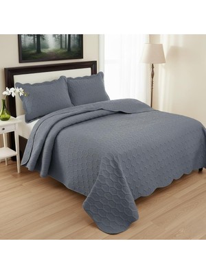 Altınpamuk Petek Çift Kişilik Yatak Örtüsü 260X240 Antrasit