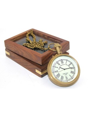 Ttt Ahşap Kutulu Köstekli Saat Model 3