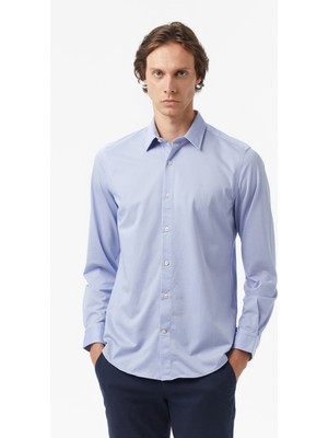 Nautica Erkek Mavi Slim Fit Gömlek