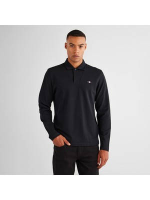 Gant Erkek Siyah Slim Fit Polo