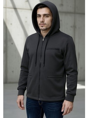 Quits Kids Kapşonlu Fermuarlı Erkek Hırka