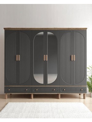 Miracool Milen 6 Kapılı Dolap / %100 Mdf