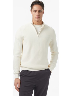 Nautica Erkek Krem Classic Fit Kazak