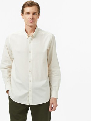 Nautica Erkek Krem Classic Fit Gömlek