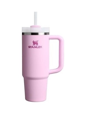 Starseven Stanley Quencher Pipetli Termos Bardak, Kiraz Çiçeği (Cherry Blossom), 0.89 Litre