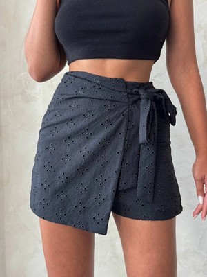 Elma Shop Brodeli Şort Etek S255075