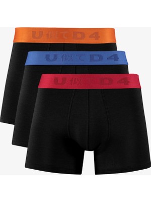 United4 Unıted4 Classic Erkek Siyah Boxer