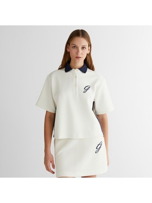 Gant Kadın Krem Logolu Polo