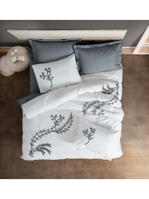 Elma Shop Ranforce Çift Kişilik Nev Takımı Ivy Gri