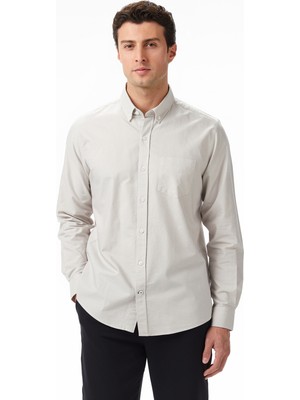 Nautica Erkek Gri Classic Fit Gömlek