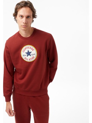 Converse Baskılı Erkek Bordo Sweatshirt