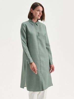 Lc Waikiki Yeni Sezon Çizgili Kadın Gömlek Tunik